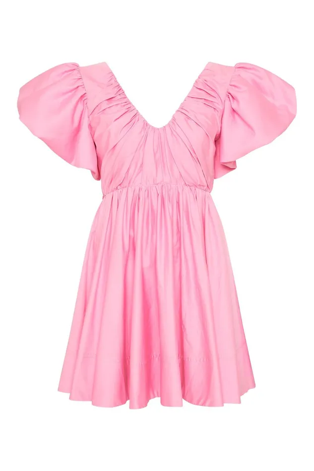 Women Gretta Bow Back Mini Dress Ballet Pink Aje Dresses