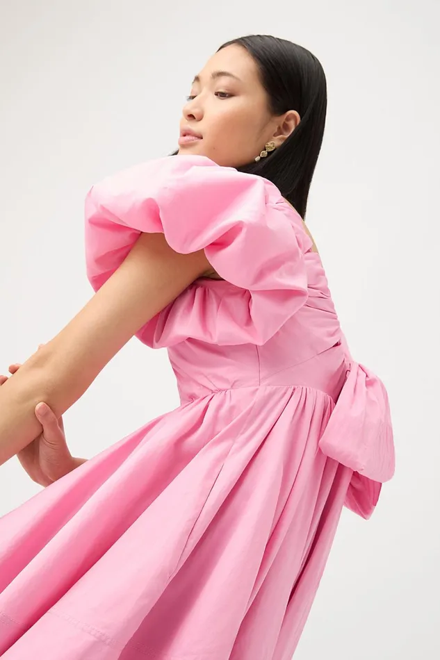 Women Gretta Bow Back Mini Dress Ballet Pink Aje Dresses