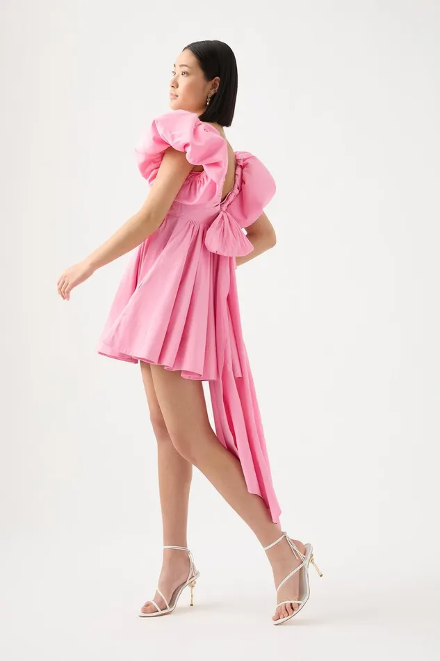 Women Gretta Bow Back Mini Dress Ballet Pink Aje Dresses
