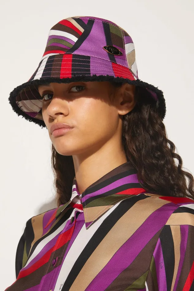Women Hats And Hair Accessories PUCCI IridePrint Bucket Hat