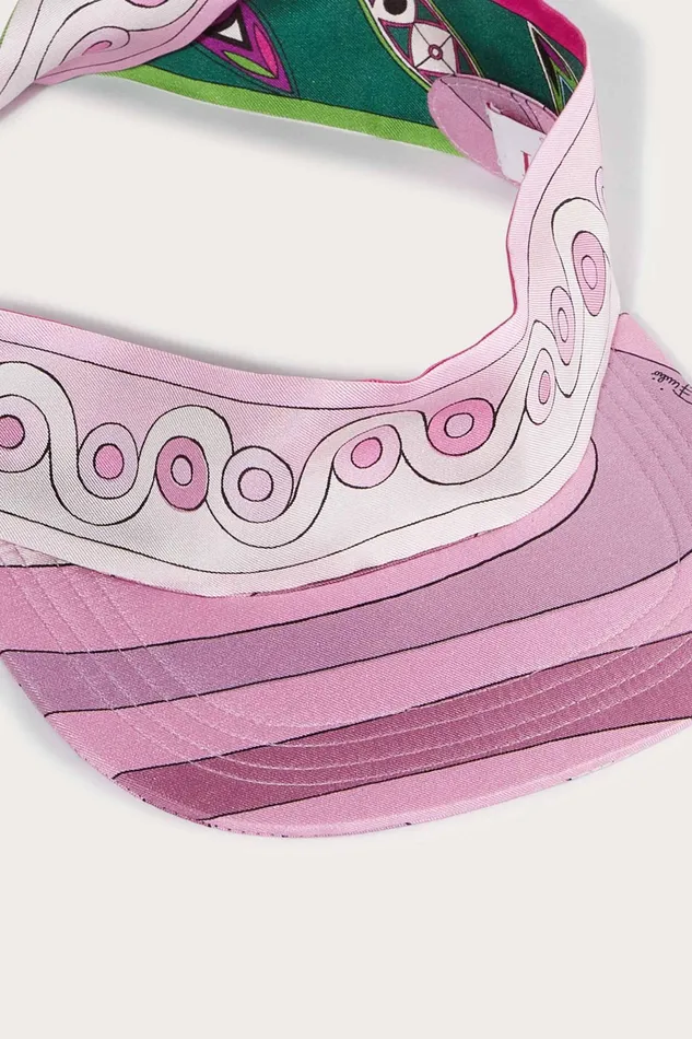 Women Hats And Hair Accessories PUCCI Marmo And OndePrint SilkTwill Visor