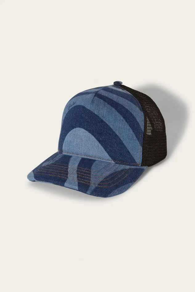 Women Hats And Hair Accessories PUCCI MarmoPrint Denim Trucker Hat