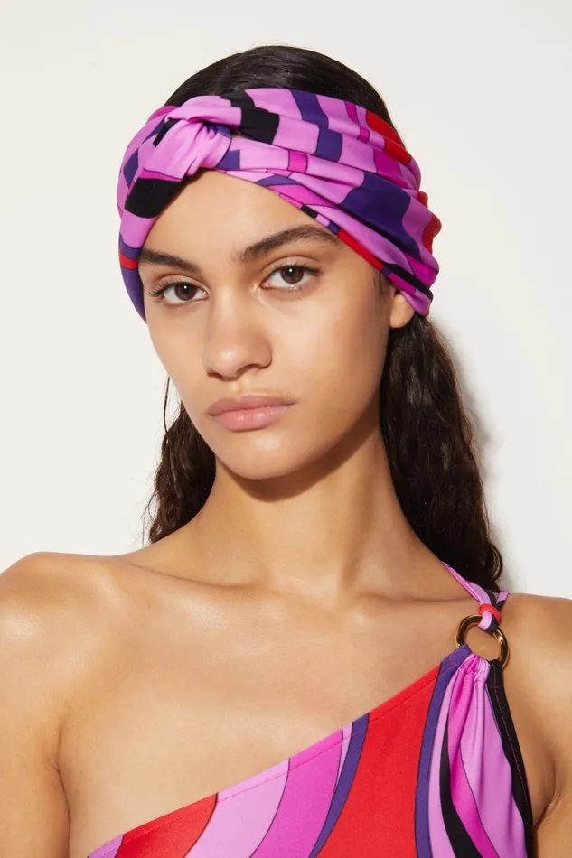 Women Hats And Hair Accessories PUCCI MarmoPrint Headband