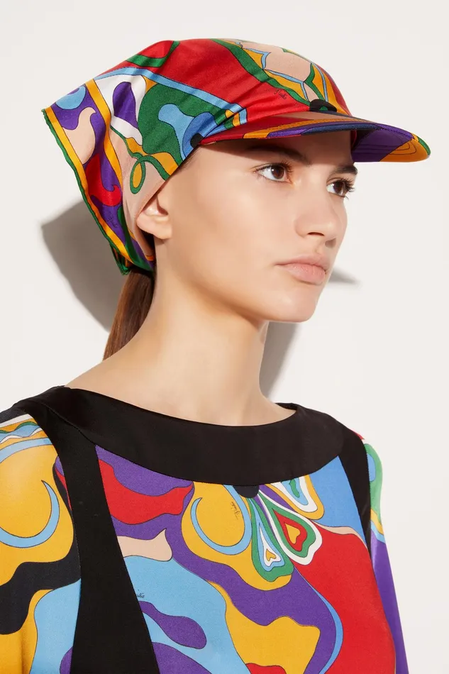 Women Hats And Hair Accessories PUCCI OrchideePrint SilkTwill Cap