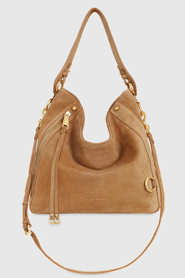 Women Hobo Bags Rebecca Minkoff MAB Hobo Camelantique Brass