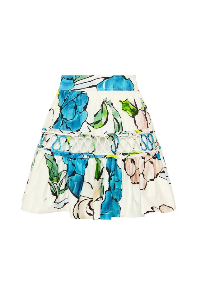 Women Holly Loop Trim Mini Skirt Cool Camellia Aje Skirts