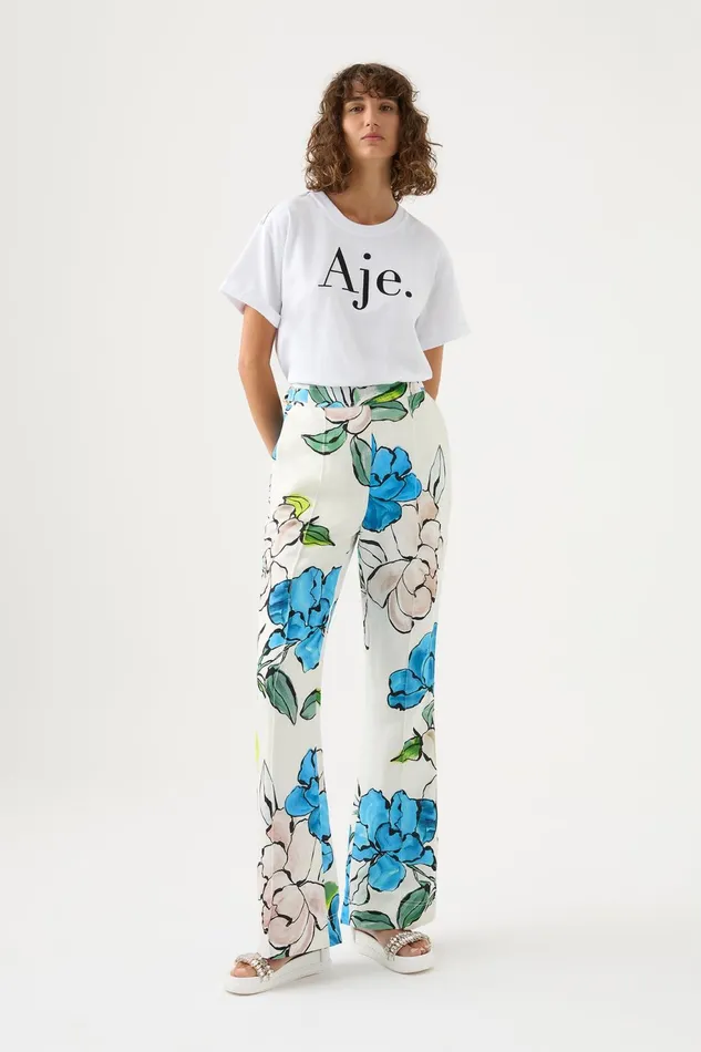Women Impressionist Flared Pant Cool Camellia Aje Pants