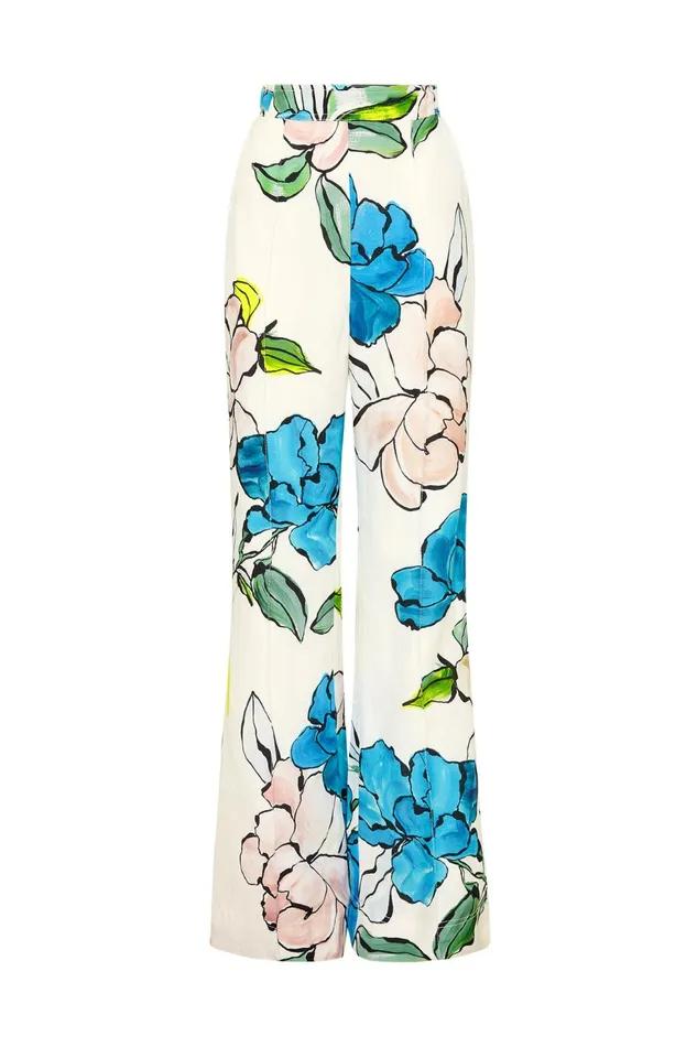 Women Impressionist Flared Pant Cool Camellia Aje Pants