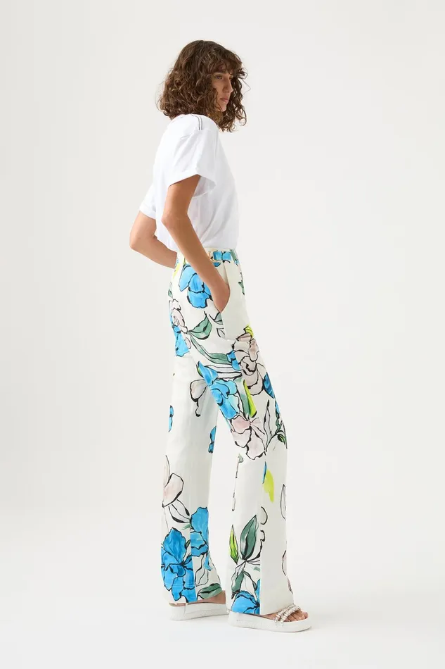 Women Impressionist Flared Pant Cool Camellia Aje Pants