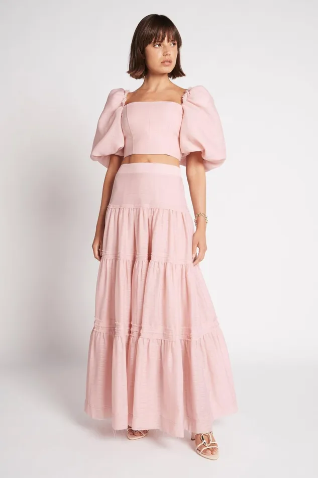 Women Imprint Maxi Skirt Dusty Pink Aje Skirts