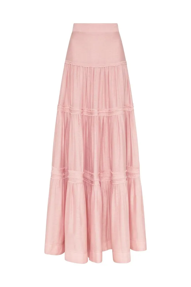 Women Imprint Maxi Skirt Dusty Pink Aje Skirts