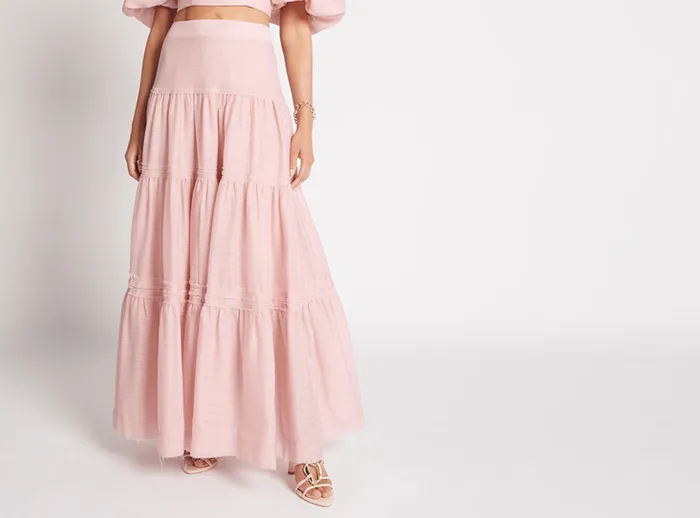 Women Imprint Maxi Skirt Dusty Pink Aje Skirts