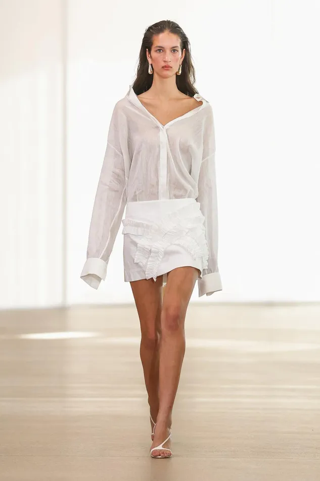 Women Intuition French Cuff Shirt Ivory Aje Tops