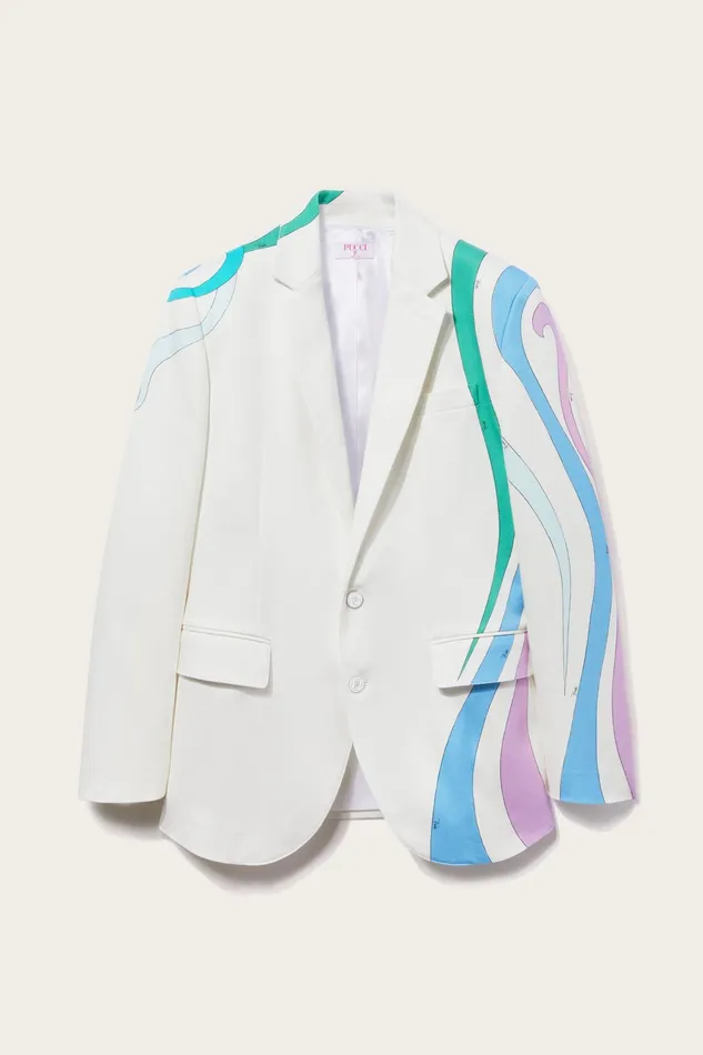 Women Jackets PUCCI MarmoPrint SingleBreasted Blazer