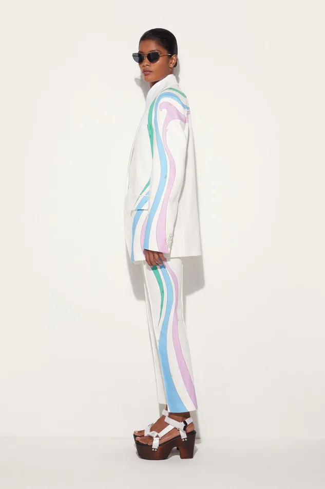 Women Jackets PUCCI MarmoPrint SingleBreasted Blazer