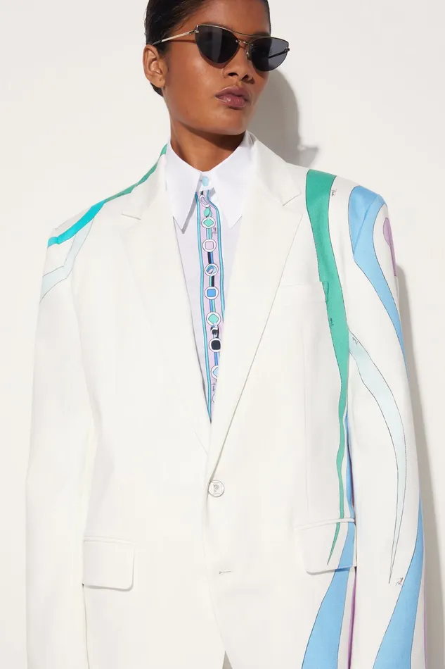 Women Jackets PUCCI MarmoPrint SingleBreasted Blazer
