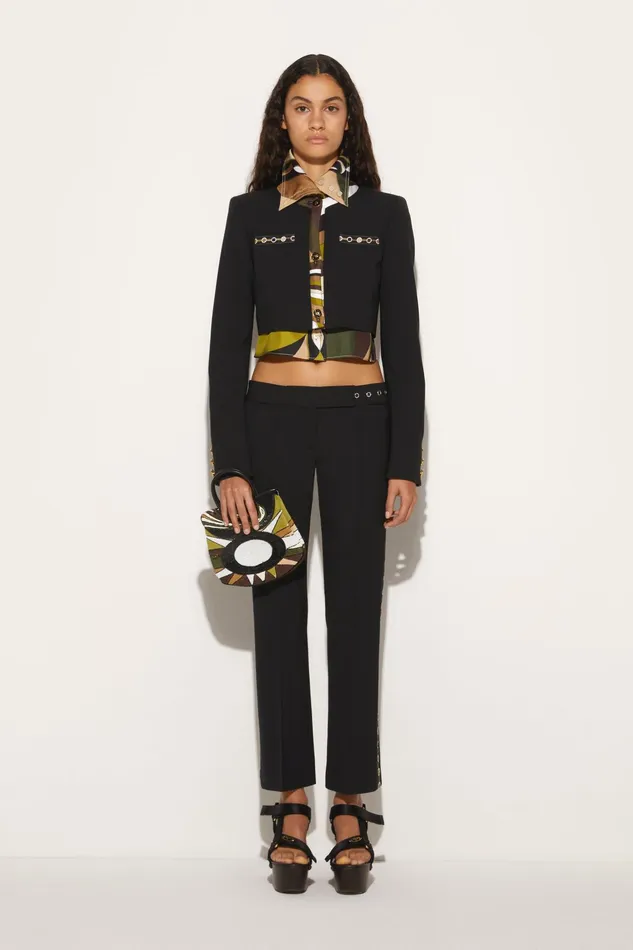 Women Jackets PUCCI VivaraPrint Cropped Jacket