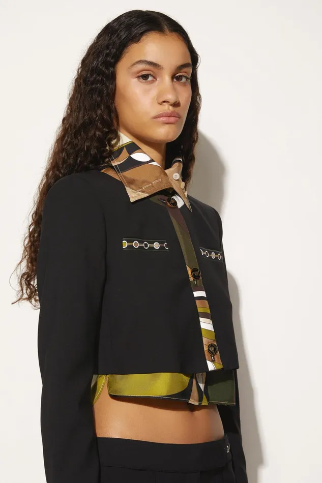 Women Jackets PUCCI VivaraPrint Cropped Jacket