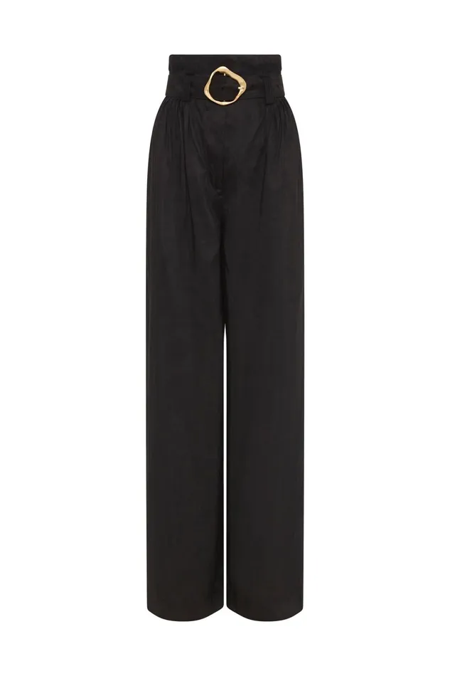 Women Jacquelyn Wide Leg Pant Black Aje Pants