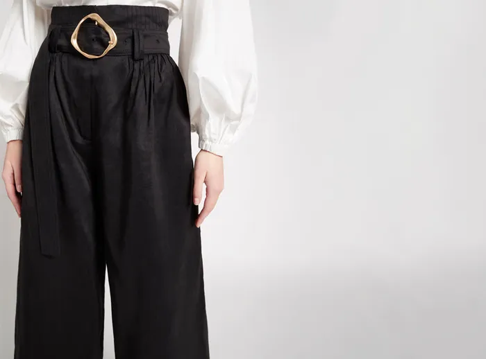 Women Jacquelyn Wide Leg Pant Black Aje Pants
