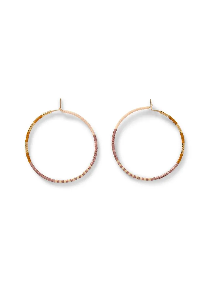Women Jewelry Faherty Faherty X Beyond The Sea Hoop Earring Coral Multi