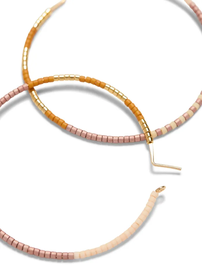 Women Jewelry Faherty Faherty X Beyond The Sea Hoop Earring Coral Multi