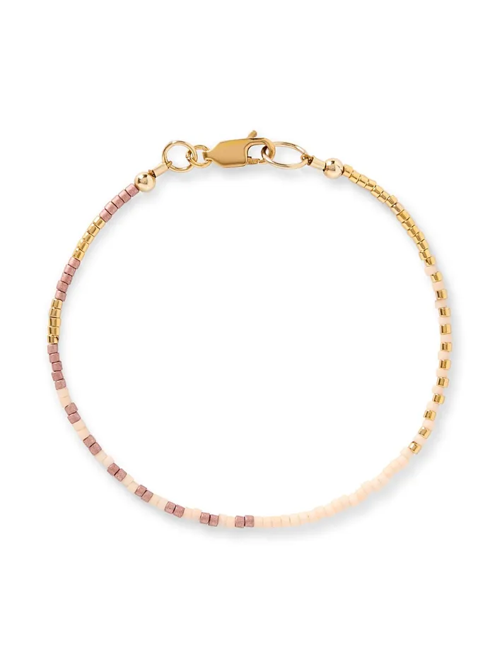 Women Jewelry Faherty Faherty X Beyond The Sea Seed Bead Bracelet Coral Multi