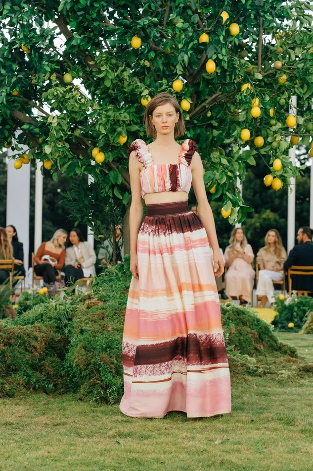 Women Kasbah Sunset Stripe Maxi Skirt Sunset Stripe Aje Skirts