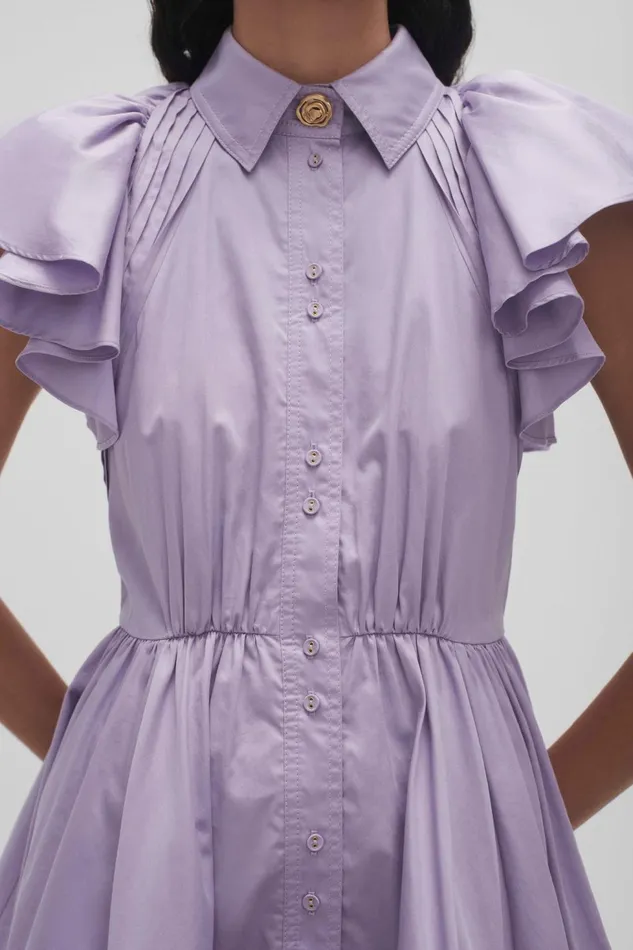 Women Kindred Frill Mini Dress Lilac Aje Dresses