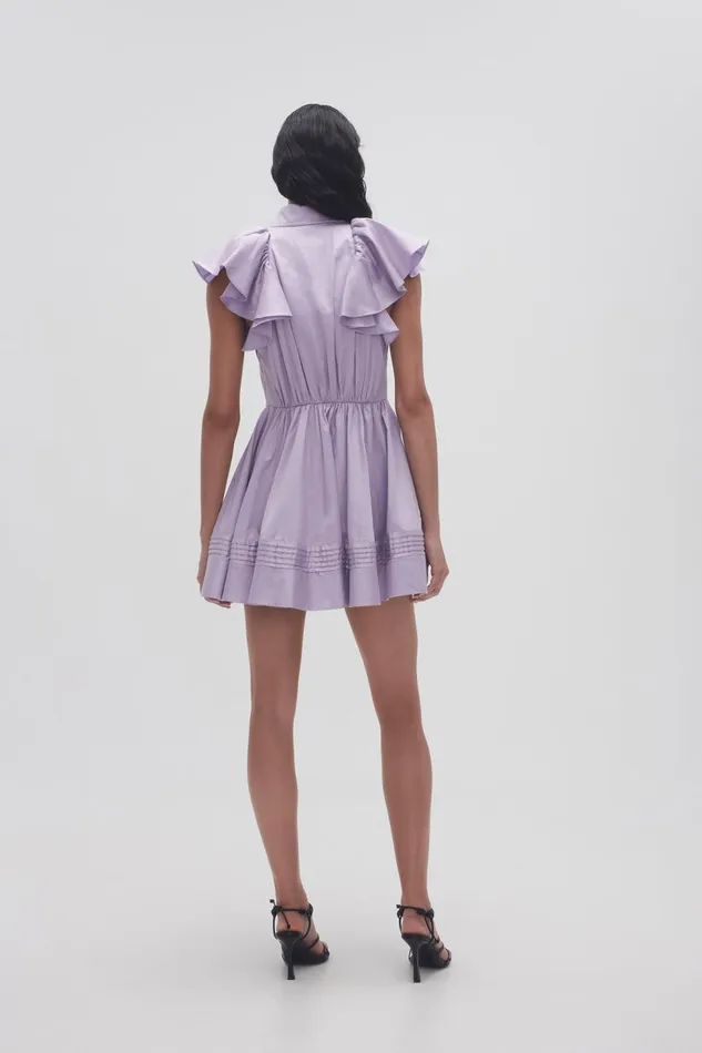 Women Kindred Frill Mini Dress Lilac Aje Dresses
