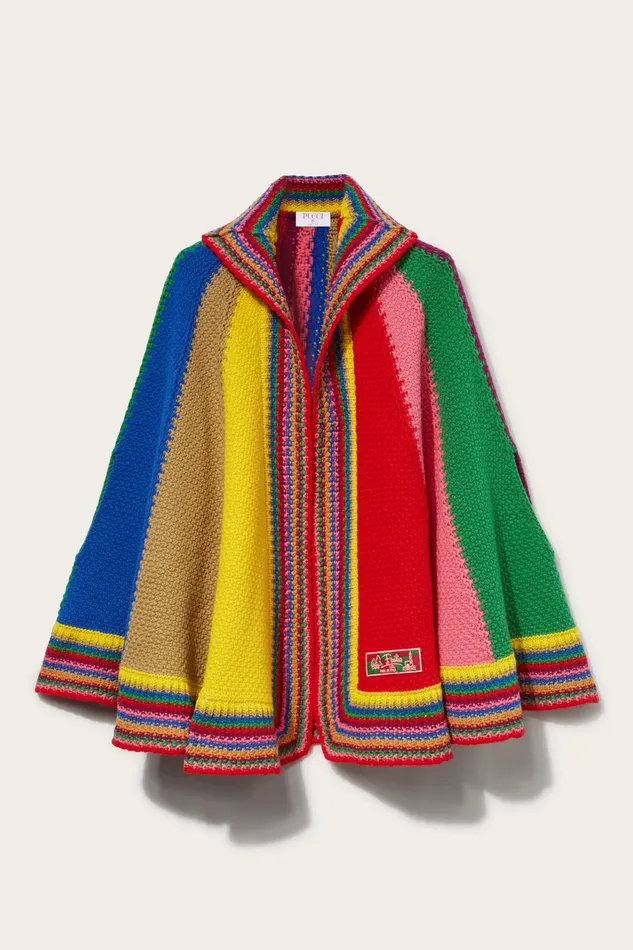 Women Knitwear PUCCI Colourblock Wool Cape