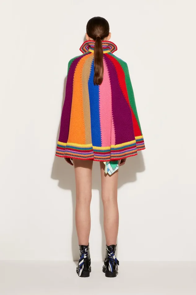 Women Knitwear PUCCI Colourblock Wool Cape