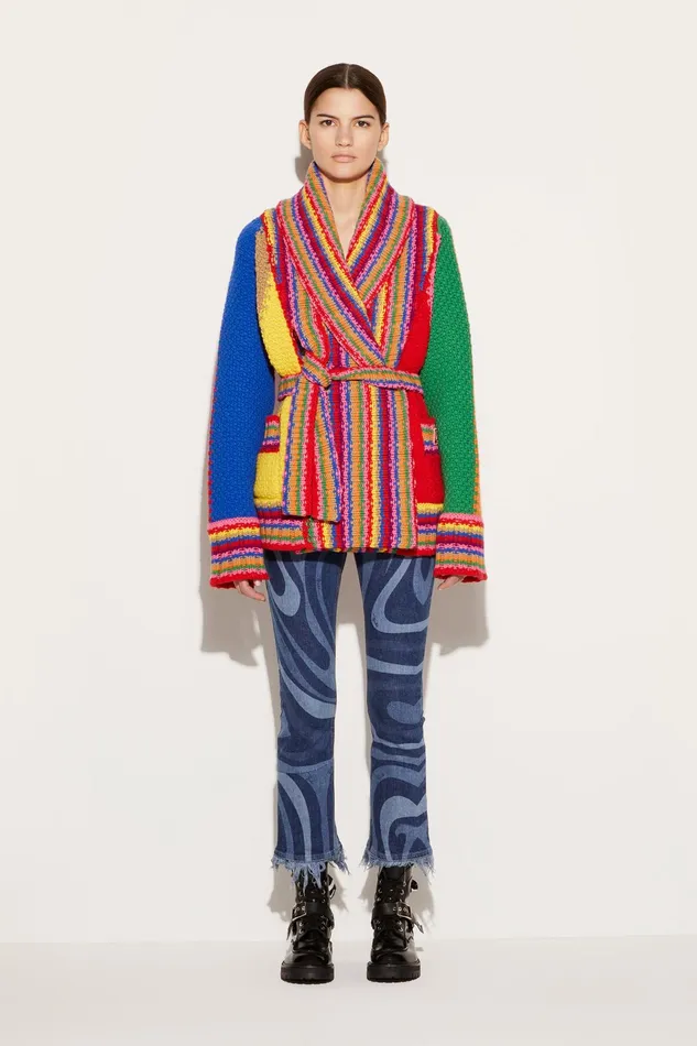 Women Knitwear PUCCI Colourblock Wool Cardigan