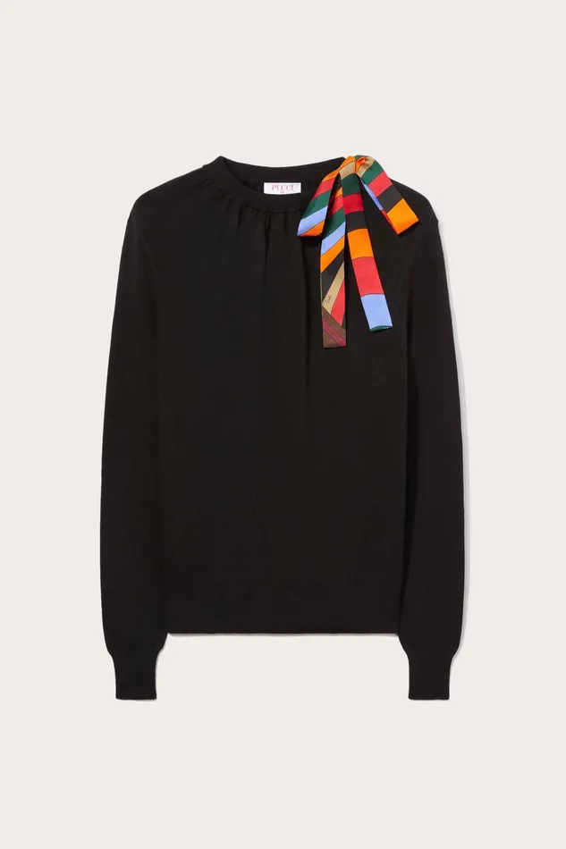 Women Knitwear PUCCI Iride Print SilkTwill Sweater