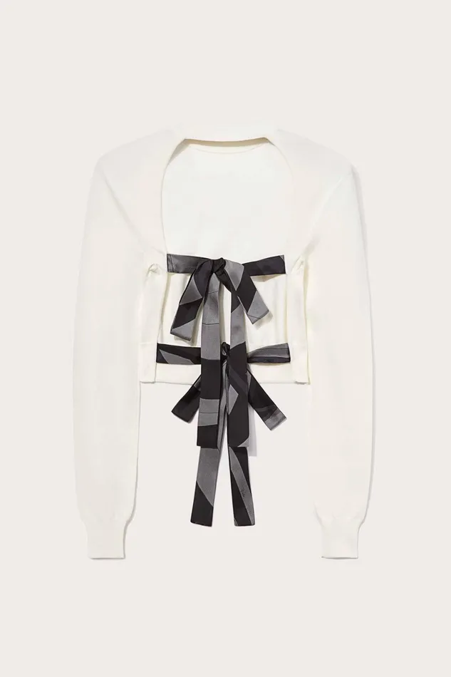 Women Knitwear PUCCI Iride SilkTwill Cropped Top