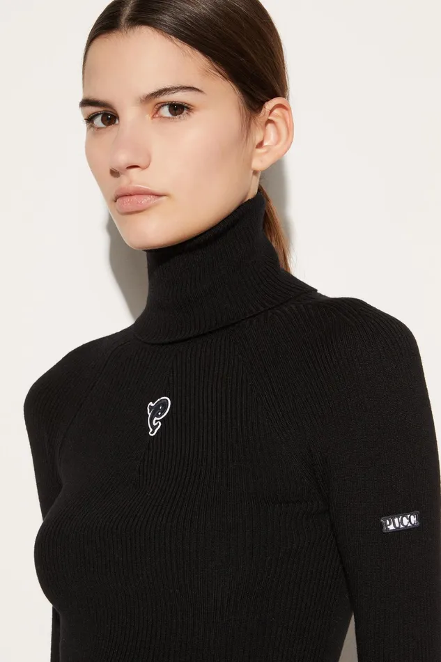 Women Knitwear PUCCI LogoAppliqu RollNeck Sweater