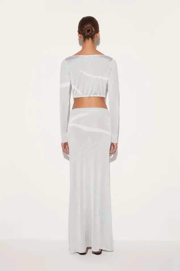 Women Knitwear PUCCI MarmoJacquard Crop Top