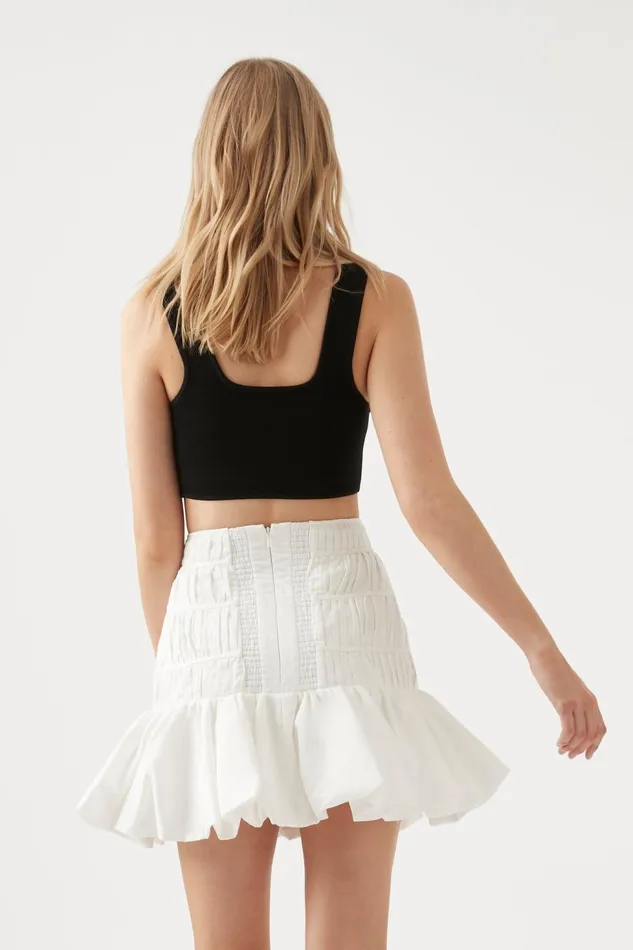 Women La Vie Bubble Mini Skirt Ivory Aje Skirts
