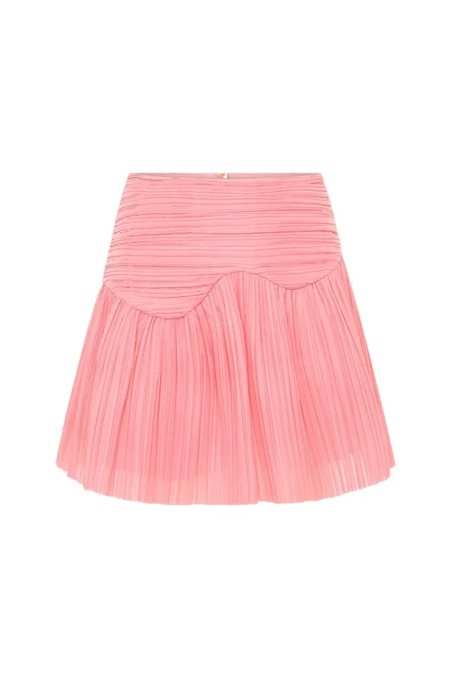 Women Laurier Wave Mini Skirt Ballet Pink Aje Skirts