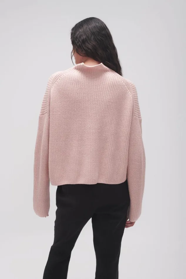 Women Lou Logo Knit Jumper Blush Aje Knitwear and Jumpers