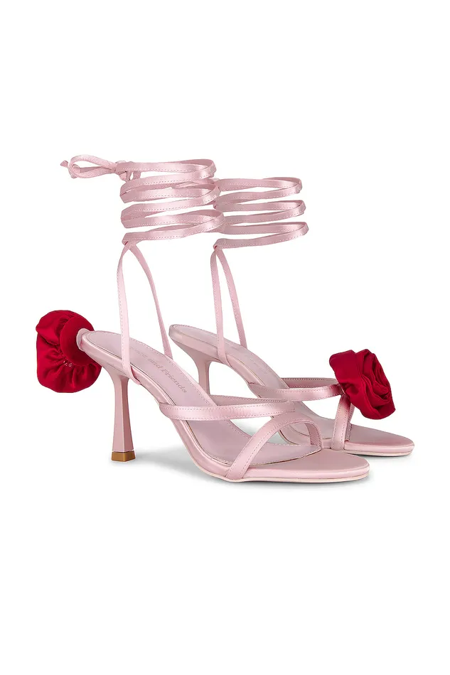 Women Lovers and Friends Flores Heel Pink and Red