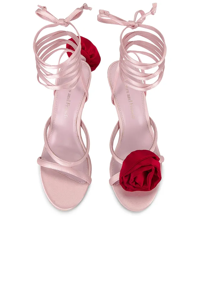 Women Lovers and Friends Flores Heel Pink and Red