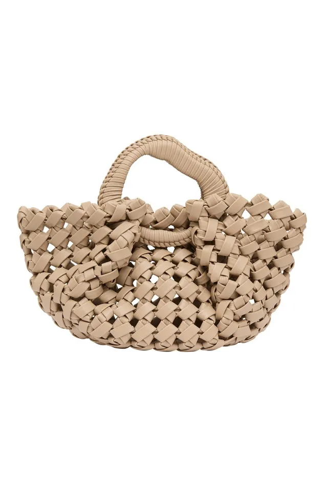 Women Luca Woven Handle Mini Tote Willow Aje Handbags and Wallets