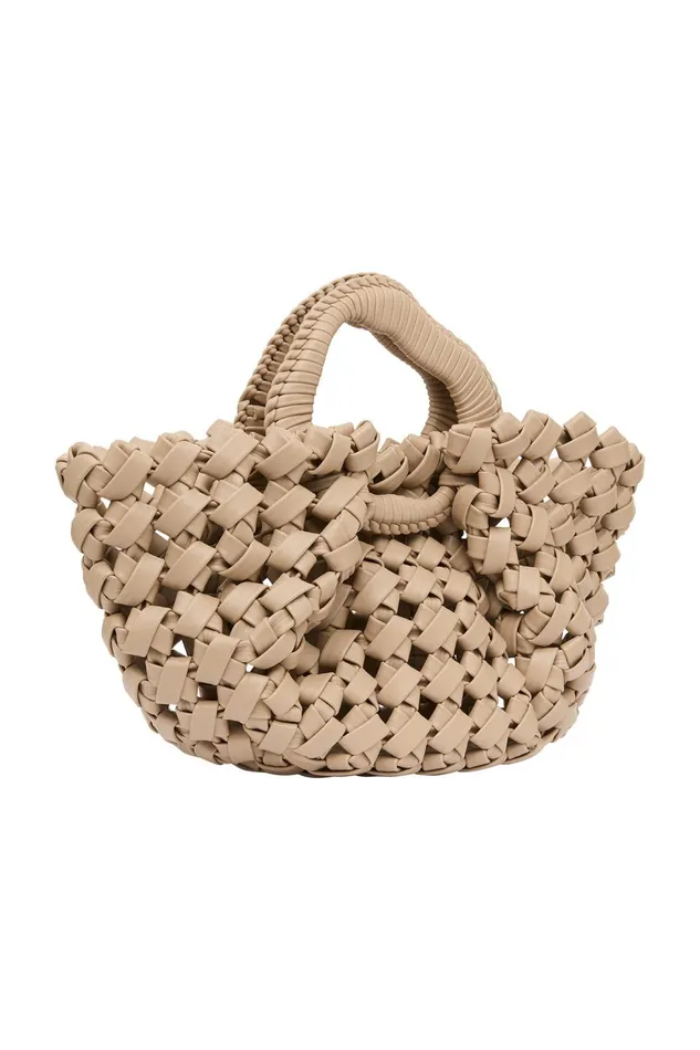 Women Luca Woven Handle Mini Tote Willow Aje Handbags and Wallets