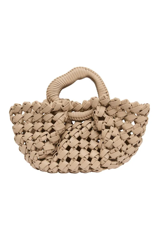 Women Luca Woven Handle Mini Tote Willow Aje Handbags and Wallets