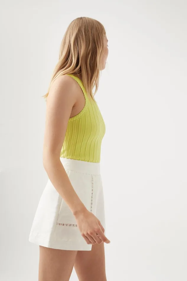 Women Lucie Beaded Trim Short Ivory Aje Shorts