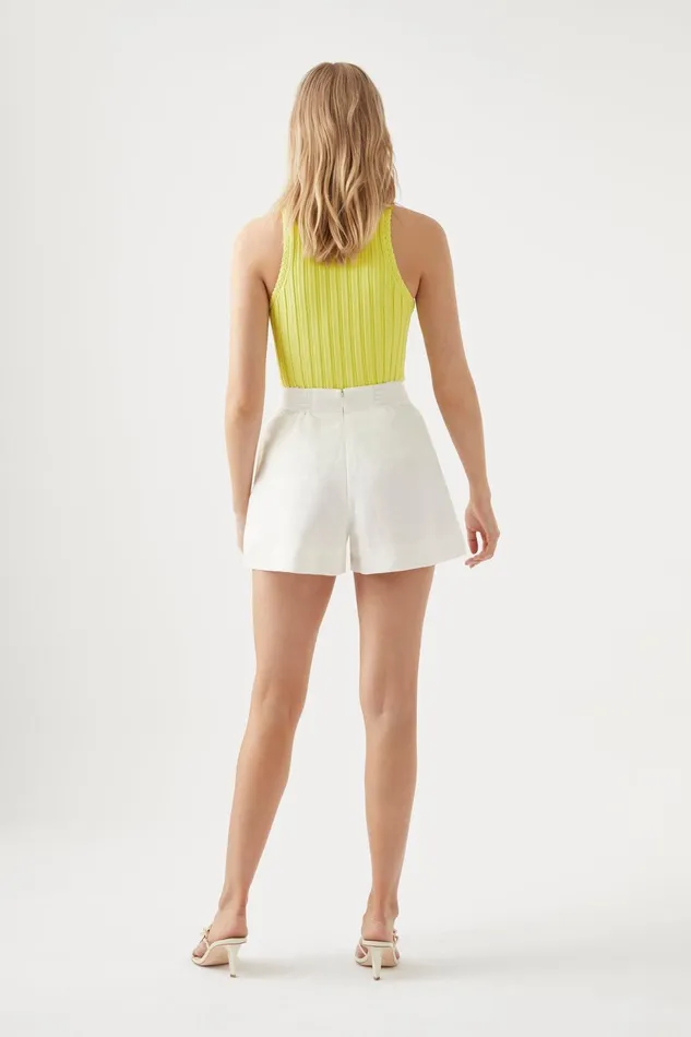Women Lucie Beaded Trim Short Ivory Aje Shorts
