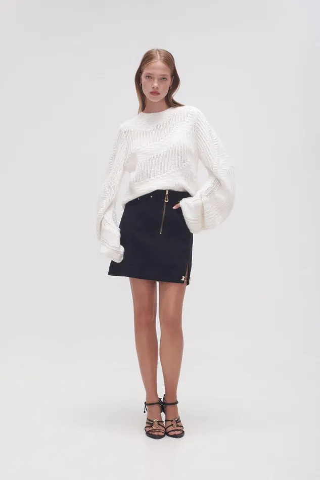 Women Matilda Landscape Knit Ivory Aje Knitwear and Jumpers