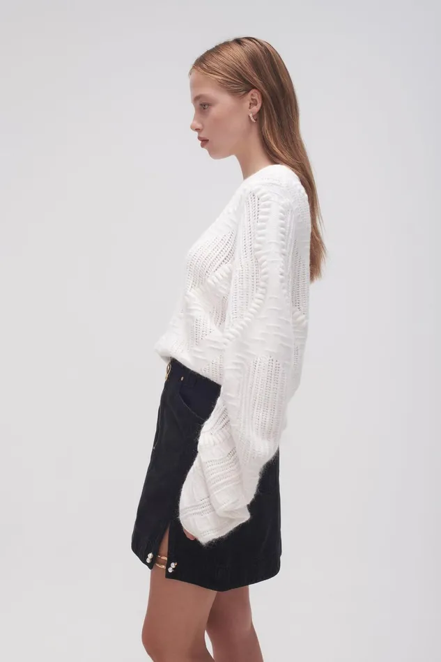 Women Matilda Landscape Knit Ivory Aje Knitwear and Jumpers