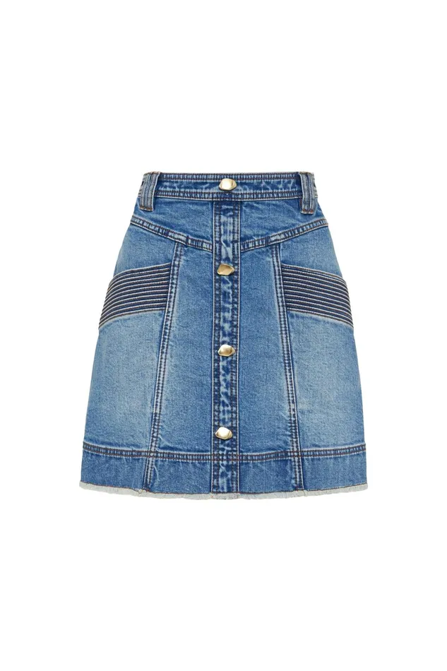 Women Maya Denim Mini Skirt 90039s Wash Aje Skirts